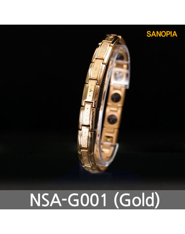 사노피아 써지컬 게르마늄 자석팔찌 NSA-S001 (골드)