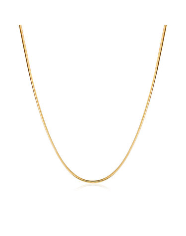 14K 글로시 1.2mm 스네이크 뱀줄 체인 목걸이 IRN40648