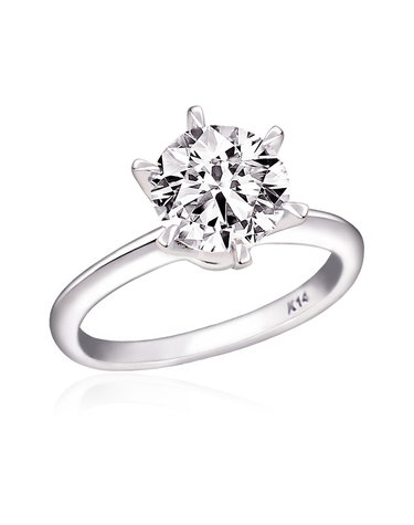 18K 랩그로운 다이아몬드 솔리테어링 2캐럿 반지 NPR40866