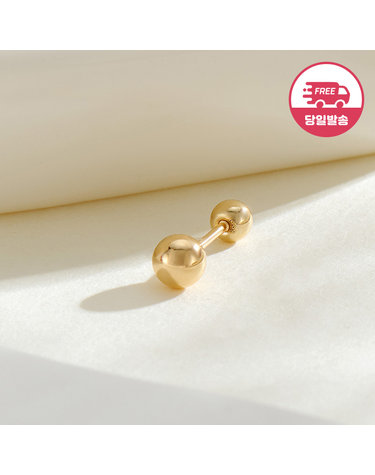 [비앤비골드] 당일발송 14K 심플 베이직 볼 피어싱 4mm 한쪽 JAE40444