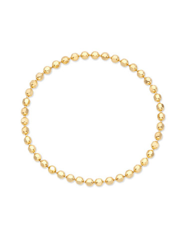 18K 심플 컷팅 팔각볼 열송이 체인실반지0.8mm IRR37420