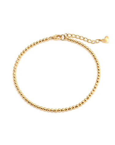 [비앤비골드] 14K 하트참 2.5mm 하프볼체인 팔찌 NPB27360