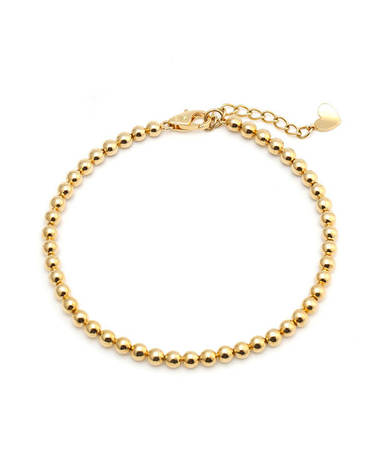 [비앤비골드] 14K 하트참 3.5mm 하프볼체인 팔찌 NPB27361