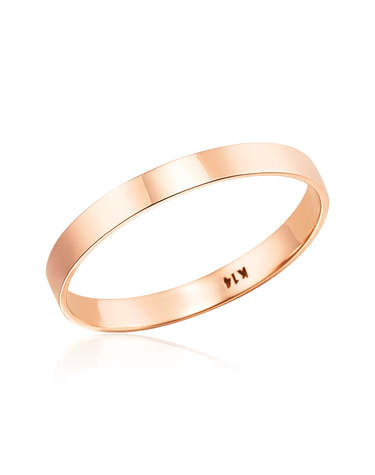 14K 2.5mm 민자 열손가락 레이어드 평반지 NPR32695