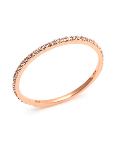 [비앤비골드] 14K 베이직 스톤링 1.0mm 테니스 반지 NPR29472