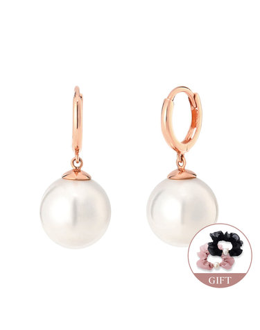 (10월베스트)14K 클래식 진주 드롭 링 원터치 귀걸이 XL 한쌍MNE36221