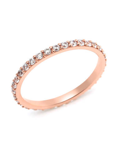 [비앤비골드] 14K 베이직 스톤링 1.5mm 올밴드 테니스 반지 NPR29478