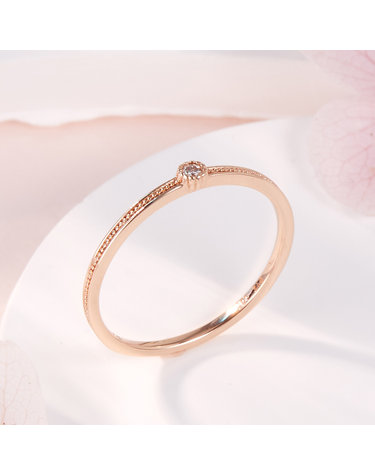 [비앤비골드] 14K 밀그레인 1.7mm 랩그로운 다이아몬드 반지 NPR42379