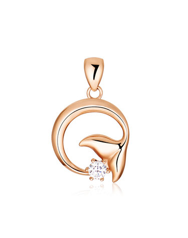 18K 라운드 웨일 커브 고래꼬리 펜던트 NPP40777