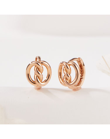 14K 꼬임 더블링 원터치 귀찌 귀걸이 한쌍 PNE42756