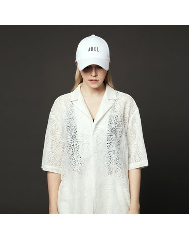 아르델 ARDL 가로 자수 BALL CAP WHITE