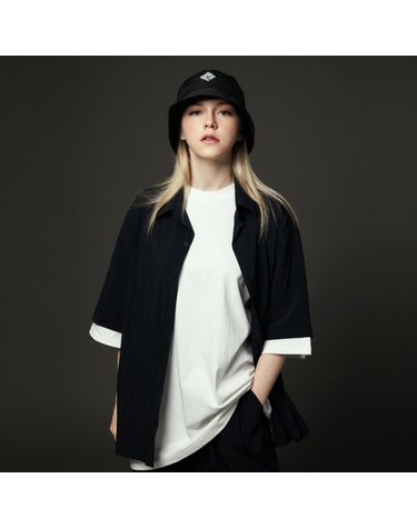ARDL MAIN LOGO NYLON BUCKET HAT BLACK