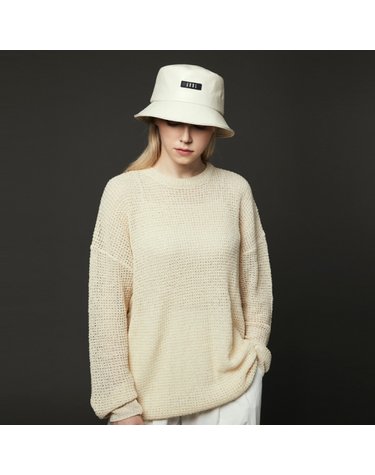 ARDL CRACK LEATHER BUCKET HAT CREAM