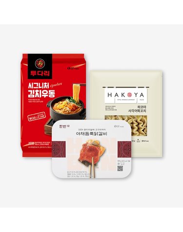LF몰 가을캠핑세트(야채듬뿍닭갈비+투다리김치우동+하코야사각어묵꼬치)