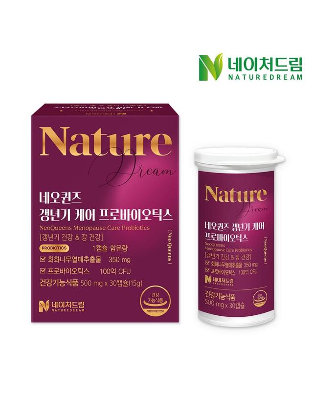 네이처드림 네이처드림 네오퀸즈 갱년기 케어 프로바이오틱스 500 mg x 30캡슐 착용컷