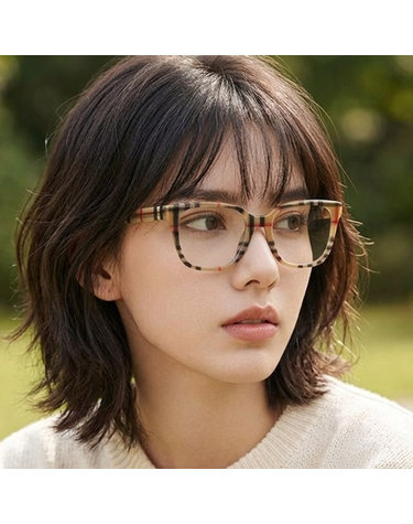 버버리 안경테 BE2347 3944 명품 체크 여자 남자 스퀘어 뿔테