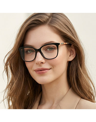 버버리 안경테 BE2367 3853 LOUISE 명품 얇은 뿔테 체크 패턴 템플 남자 여자