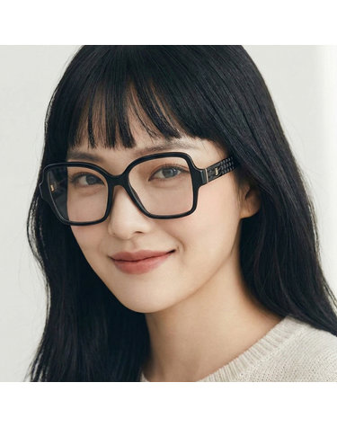 버버리 안경테 BE2374 3001 명품 사각 블랙 로고 장식 뿔테 럭셔리 패션