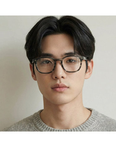 몽클레어 안경테 ML5039 056 명품 패션 남자 여자 사각 뿔테 그레이 호피