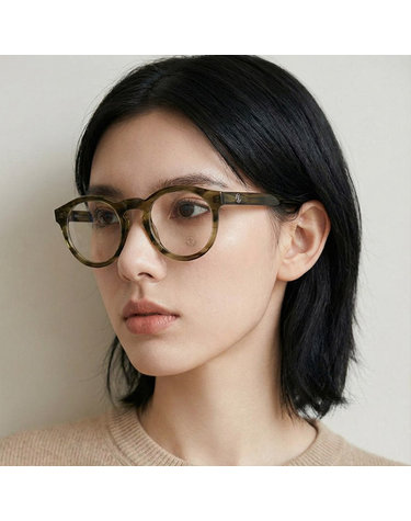 몽클레어 안경테 ML5037 055 남자 여자 반투명 라운드 뿔테 명품 패션