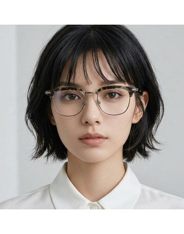 몽클레어 안경테 ML5021 055 명품 하금테 반뿔테 패션 남자 여자