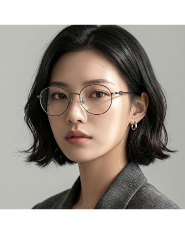 몽클레어 안경테 ML5138D 008 라운드 메탈테 명품 레트로 패션