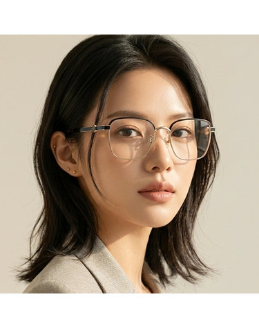 몽클레어 안경테 ML5180D 032 골드 명품 메탈테 사각 아시안핏