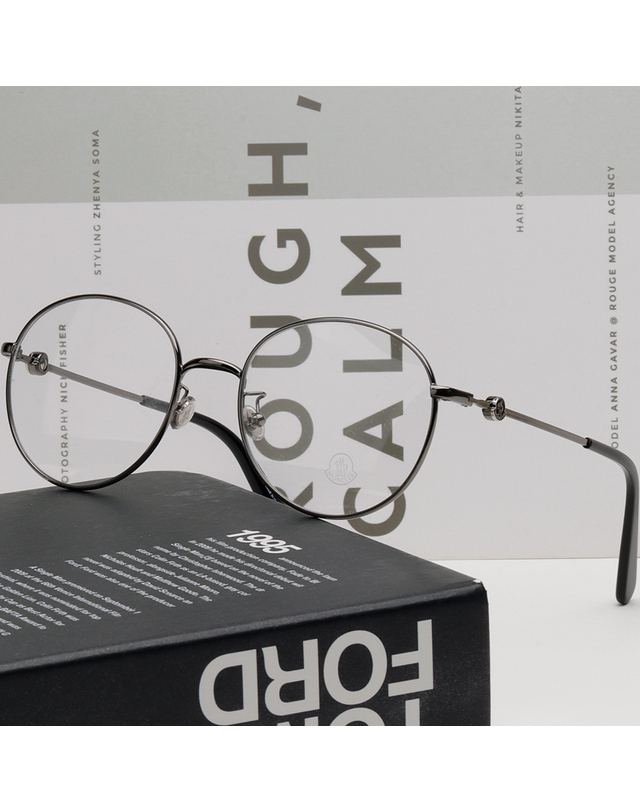 몽클레르 몽클레어 안경테 ML5138D 008 라운드 메탈테 명품 레트로 패션 착용컷