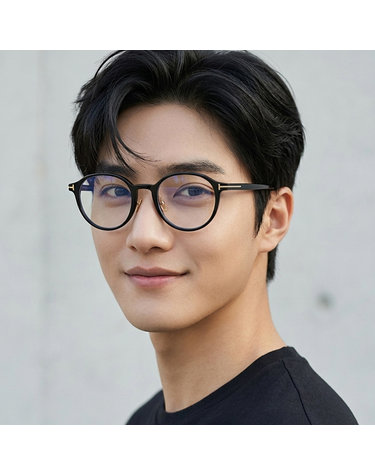 톰포드 안경테 TF6160-K-B 001 지창욱 블루라이트차단 명품 라운드 뿔테 남자 여자