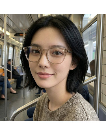 톰포드 블루라이트차단 안경테 TF6015KB 045 명품 클리어 브라운 투명 뿔테 아시안핏