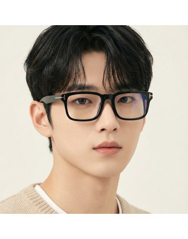 톰포드 블루라이트차단 안경테 TF6006DB 002 아시안핏 명품 무광 블랙 스퀘어 뿔테