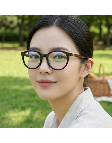 구찌 안경테 GG1867OK 001 아시안핏 여자 명품 동그란 뿔테 안경