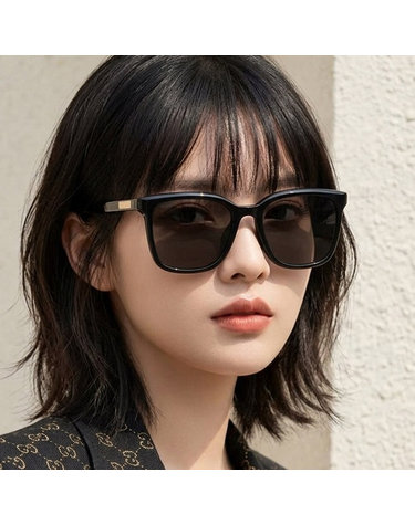 구찌 선글라스 GG2080SK 001 명품 패션 블랙 사각 뿔테 남자 여자 아시안핏