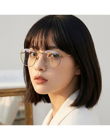 레이밴 안경테 RB8148V 1222 헥사고날 티타늄 앤틱 골드테 남자 여자