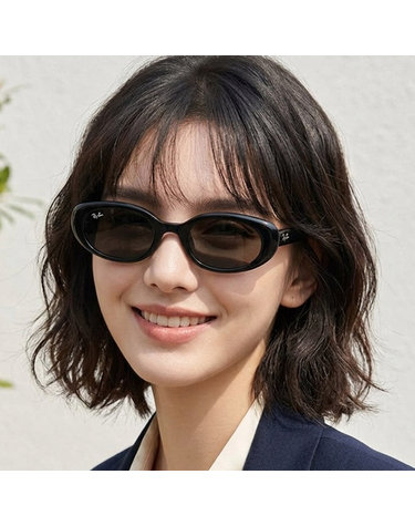 레이밴 선글라스 RB4441D 6677 87 이동휘 제시카 블랙 오벌 뿔테 아시안핏 남자 여자