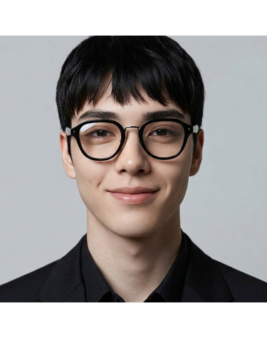프라다 안경테 VPRC05 16K 1O1 명품 라운드 블랙 콤비 뿔테 남자 여자