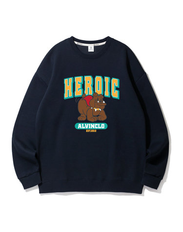 앨빈클로 HEROIC 불독 오버핏 맨투맨 MAR655 (3COLOR)