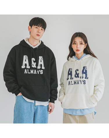 앨빈클로 A&A 와플 배색 오버핏 후드티 AVH865 (3 COLOR)
