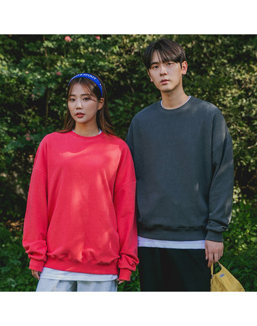 앨빈클로 무지 피그먼트 오버핏 맨투맨 MAR746 (8 COLOR)
