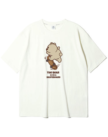 앨빈클로 스케이트 곰돌이 오버핏 반팔티 AST3772 (3 COLOR)