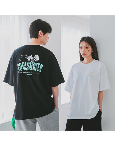앨빈클로 야자수 SOUL SUFFER 오버핏 반팔티 AST4872 (3 COLOR)