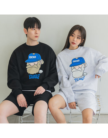 앨빈클로 마틴 골프 그립 오버핏 맨투맨 MAR695 (3 COLOR)