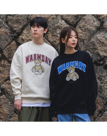 앨빈클로 WARMDAY 곰돌이 오버핏 맨투맨 MAR697 (4 COLOR)