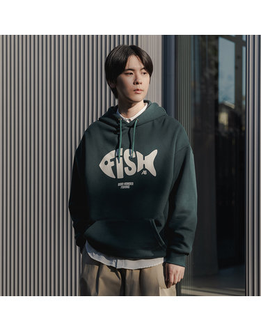 앨빈클로 피쉬 오버핏 후드티 AVH536 (4 COLOR)