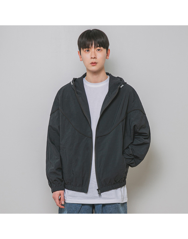 앨빈클로 앨빈클로 절개 포인트 바람막이 AZH547 (3 COLOR) 착용컷
