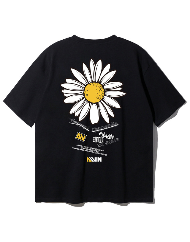 앨빈클로 앨빈클로 카모마일 오버핏 반팔티 AST4831 (2 COLOR) 착용컷