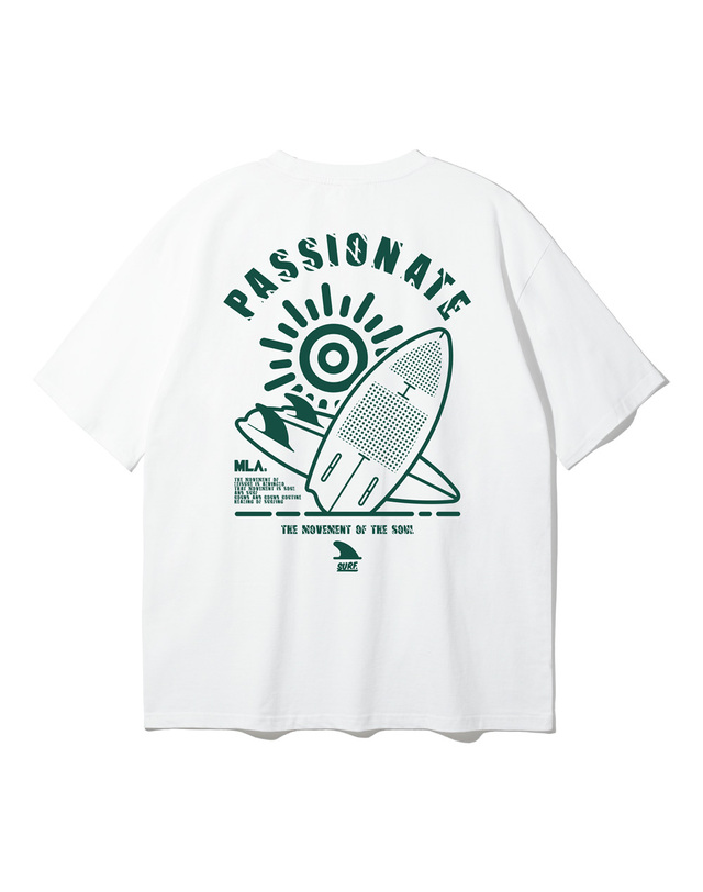 앨빈클로 앨빈클로 PASSIONATE SURF 오버핏 반팔티 AST4986 (3 COLOR) 착용컷