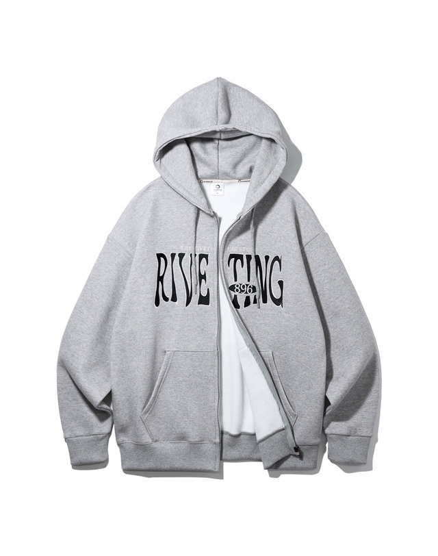 앨빈클로 앨빈클로 Riveting 오버핏 후드 집업 AZH551 (4 COLOR) 착용컷