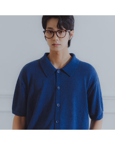 [DE LUXE] 앨빈클로 워셔블 카라 반팔 버튼 니트 DLX1223 (5 COLOR)