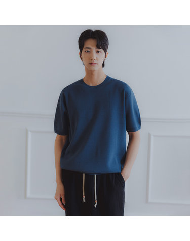 [DE LUXE] 앨빈클로 쿨 워셔블 데일리 라운드 하프 니트 DLX1210 (6 COLOR)